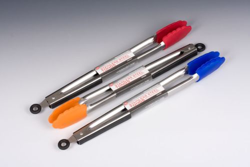 Bbq Tongs -  Silicon Tip 35cm (Set Of 3 Assorted)