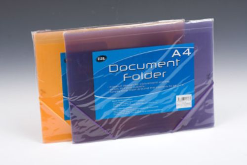 A4 Document Folder With Elastic (Set Of 4 Assorted)