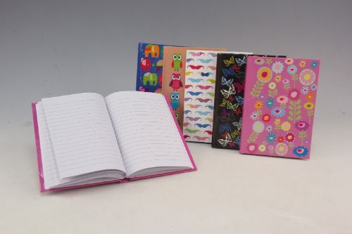 A6 Notebook - Print Hard (Set Of 5 Assorted)