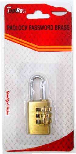 Padlock Password - Brass (Set Of 3)