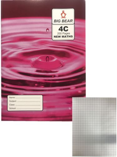 A4 Maths 4c Exercise Book (Set Of 10)