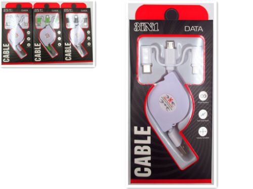3 In 1 USB Telescopic Cable
