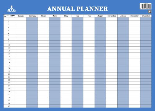 Educational Hanging Wall Chart - Year Planner (50 X 70cm)