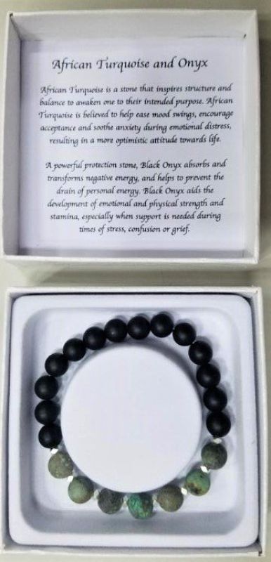 Bracelet - African Turquoise & Onyx
