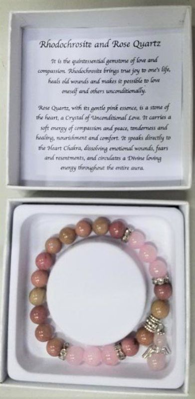 Bracelet - Rhodochrosite and Rose