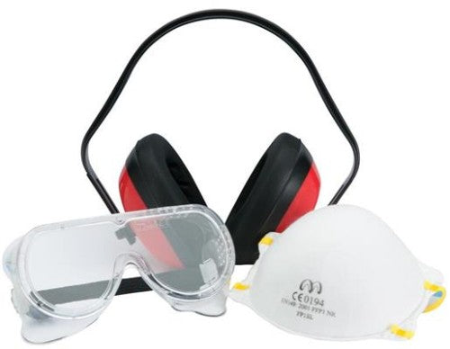 (Set-3) Promark Earmuff Dustmask and Goggles Safety