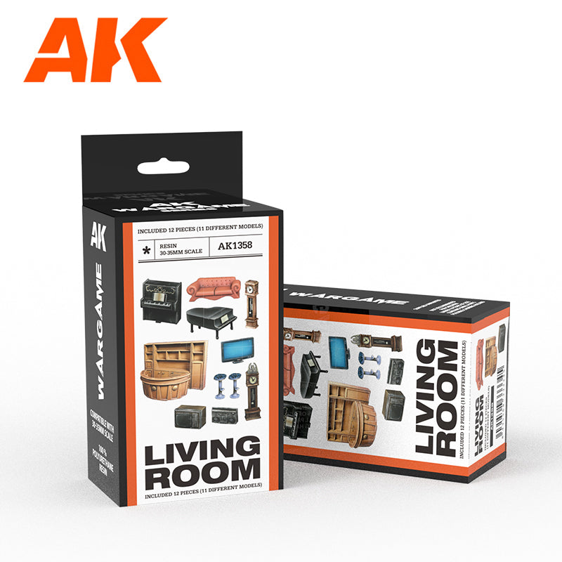 AK Interactive - Resins - Wargame Resin Scenery - Living Room Set Wargame
