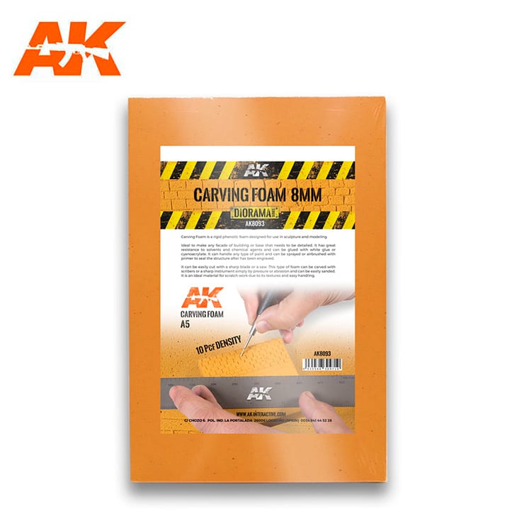 AK Interactive - Building Materials - Carving Foam 8mm A5