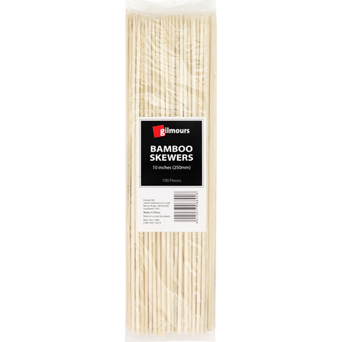 Gilmours Bamboo Skewer 10 inch 100pk