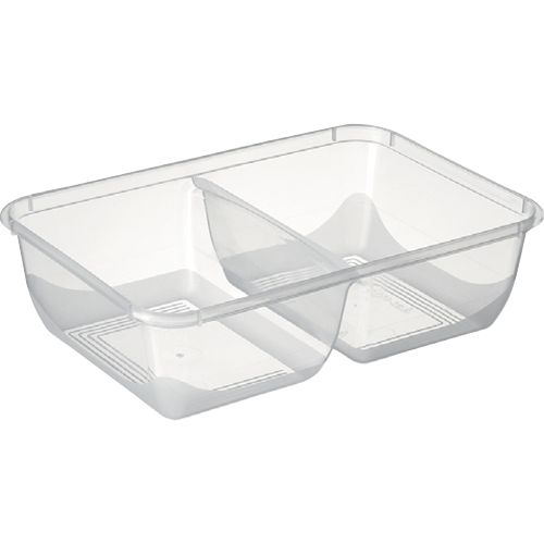 Bonson 2 Compartment Plastic Container 650ml 50pk