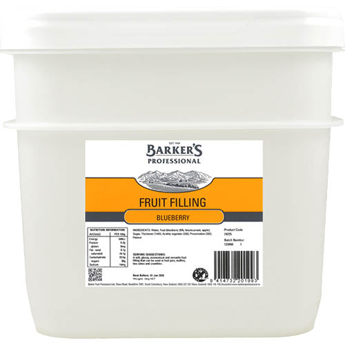 Barker's Blueberry Fruit Filling 12kg
