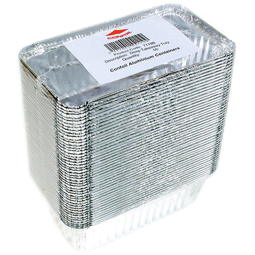 Confoil Takeaway Tray Deep 7119B 50ea
