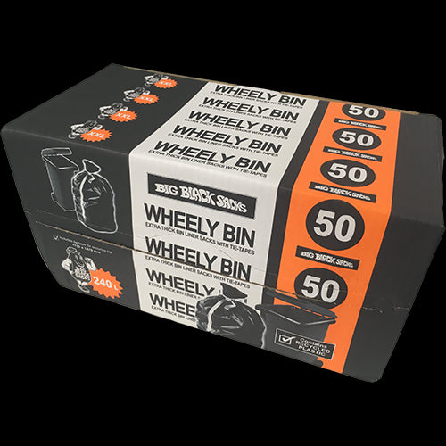 Big Black Sacks Wheely Bin Liners 240L