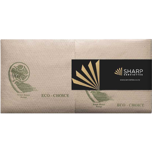 Eco Choice 1Ply Kraft Cocktail Serviettes 500pk