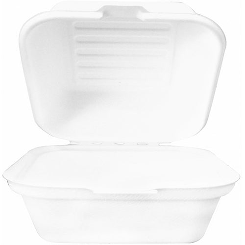 Savpac Biodegradable Burger Box Sugarcane 450ml 50ea