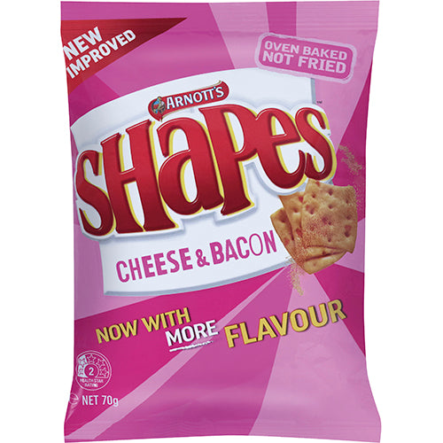 Arnott's Shapes Shapes Cheese & Bacon Crackers 70g