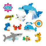 Aquabeads Ocean Life Set with 600+ beads, 2 template sheets, and colorful designs of marine animals for creative fun.