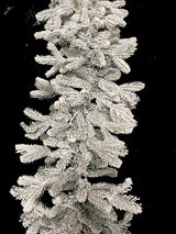 Christmas Garland - 200 cm Snowy Garland with Warm LED