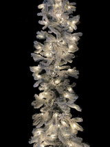 Christmas Garland - 200 cm Snowy Garland with Warm LED