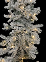 Christmas Garland - 200 cm Snowy Garland with Warm LED