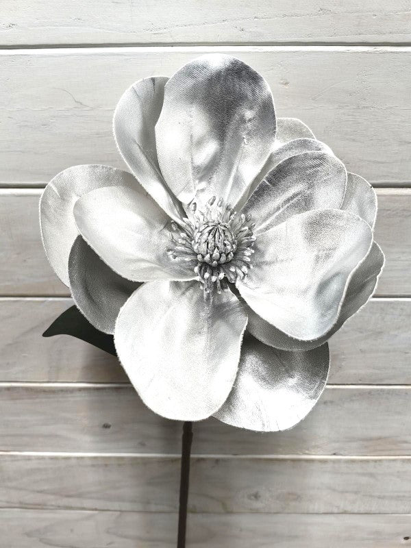 Artificial Flower - Single Large Silver Magnolia