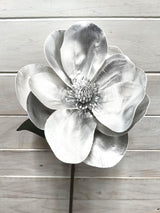 Artificial Flower - Single Large Silver Magnolia