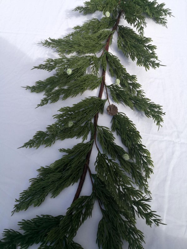 Artificial - 180cm Real Touch Juniper Pine Garland
