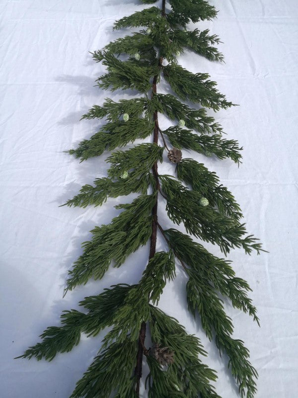 Artificial - 180cm Real Touch Juniper Pine Garland