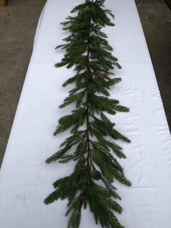 Artificial - 180cm Real Touch Mixed Pines Garland