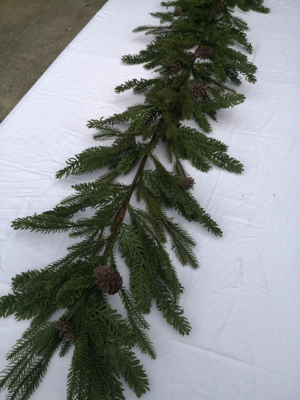 Artificial - 180cm Real Touch Mixed Pines Garland
