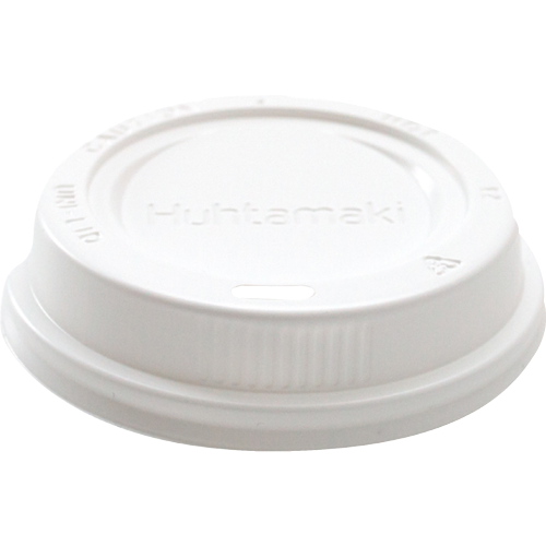 Huhtamaki White Plastic Domed Uni-Lid 100pk