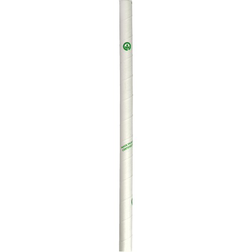 Biopak White Jumbo Paper Straw 10mm x 197mm 100pk