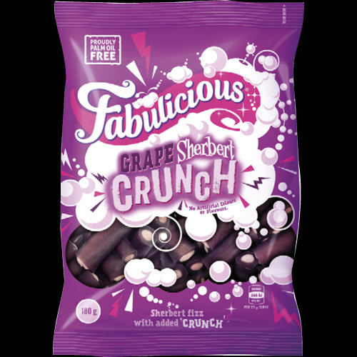 RJ's Fabulicious Grape Sherbert Fizz Crunch 180g