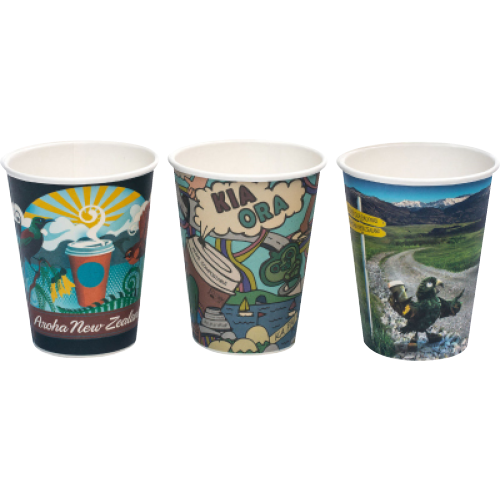 Huhtamaki Future Friendly Kiwiana Paper Hot Cup Home Compost SW 400ml 50pk