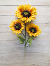 Artificial - Large Sunflower Spray w/3 Heads