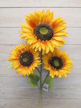 Artificial - Large Sunflower Spray w/3 Heads