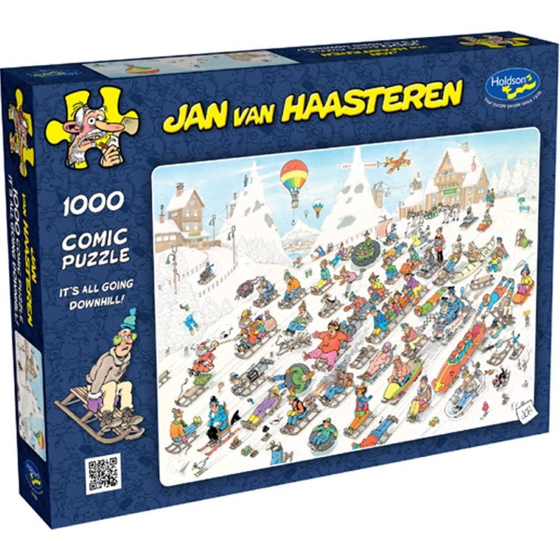 Puzzle - Jan Van Haasteren, 1000pc (It's All Going Downhill)