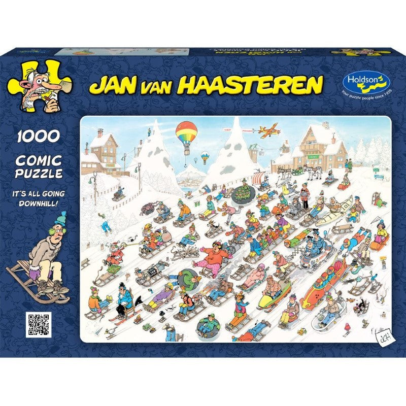 Puzzle - Jan Van Haasteren, 1000pc (It's All Going Downhill)