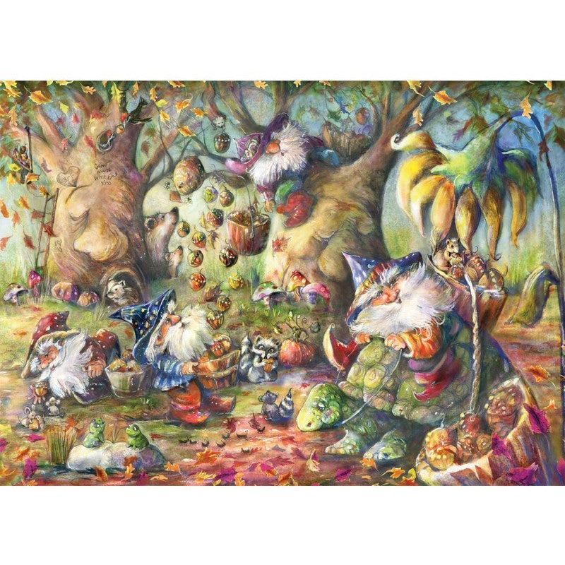 Puzzle - Chillin' with my Gnomies, 1000pc (Autumn Acorn Gathering)
