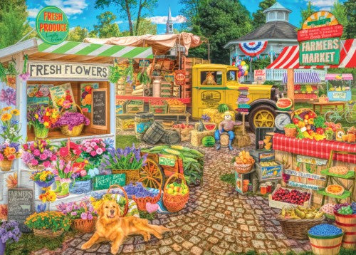 Jigsaw Puzzle - Pickups & Produce S4 Spring Summer Farmers Market (500 XL Piece)