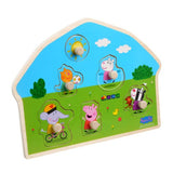 Wooden Peg Puzzle - Barbo Toys Peppa Playground