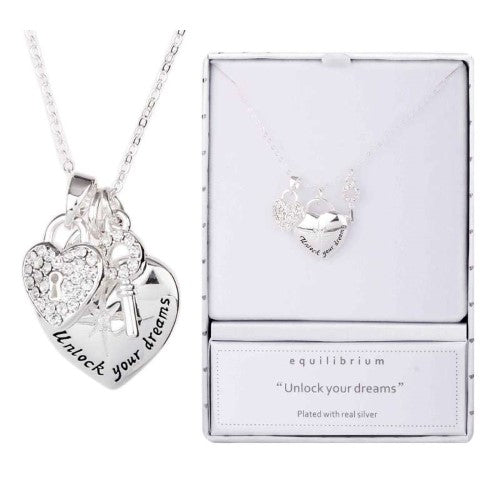 Equilibrium Lock Key with Message Necklace