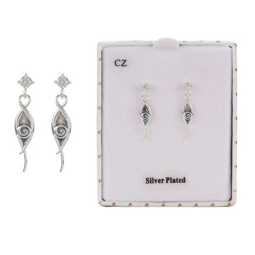 Equilibrium Paua Shell Twist Earrings