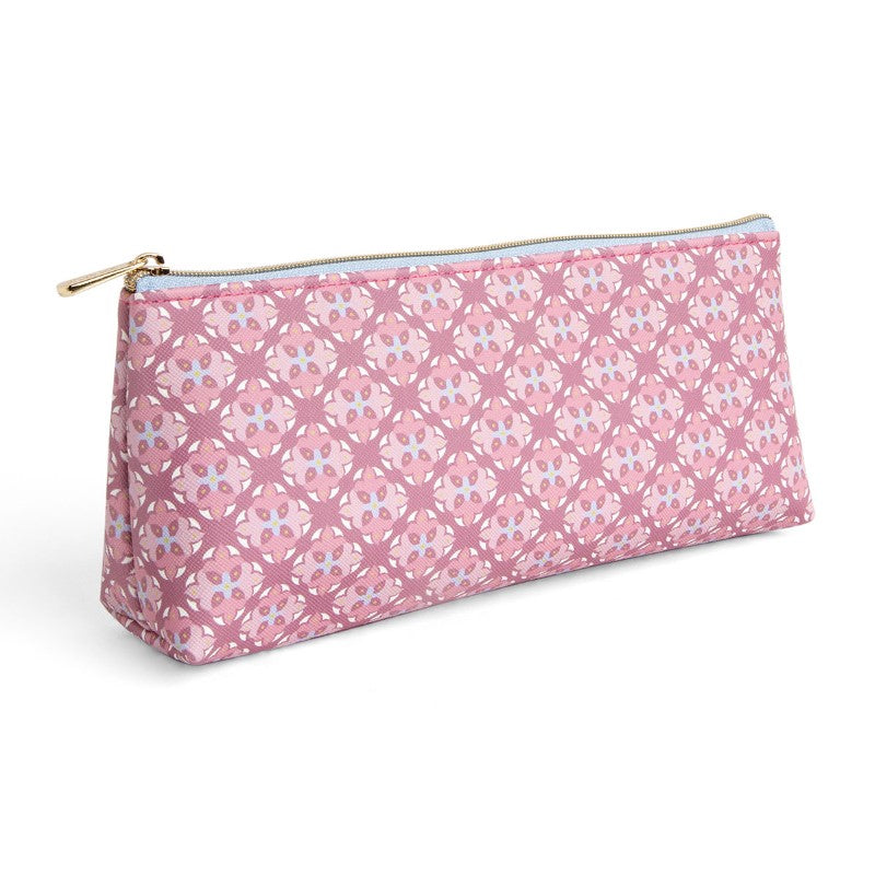 Dusty Rose Filofax Mediterranean Pencil Case, stylish and practical for stationery organization with a textured exterior.