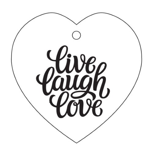 Ceramic Heart Wall Hanging - Live Laugh Love