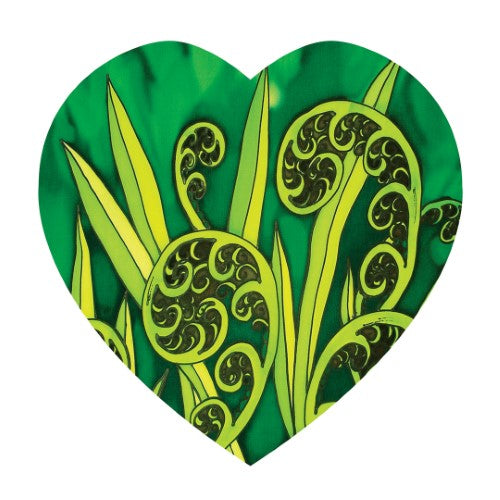 Jo May Kiwiana Ceramic Heart Wall Hanging  - Koru