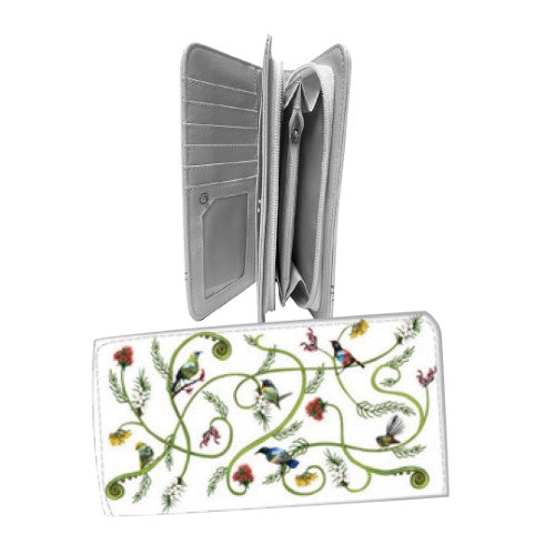 Sophie Blokker Kiwiana Wallet Material with black lining - Birds & Flora