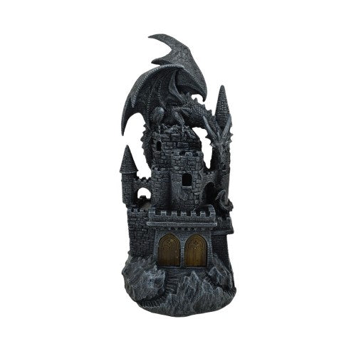 Ornament - Black Majestic Dragon on Castle