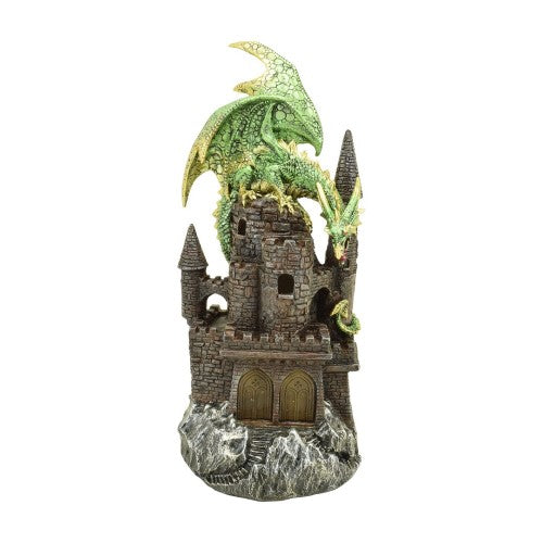 Ornament - Green Majestic Dragon on Castle