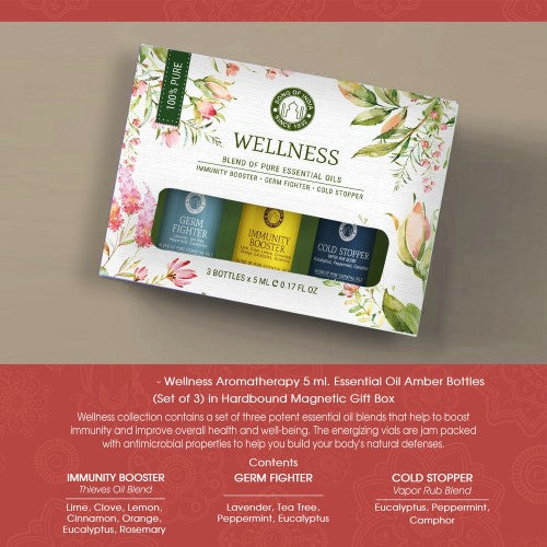 Wellness Essential Oil Pack of 3  5ml Gift Pack
